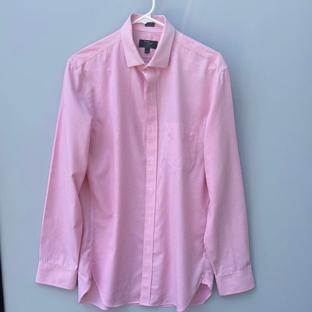 J.‎ Crew Pink Dress Shirt Classic Button-Down men’s medium 15/15 1/2 neck